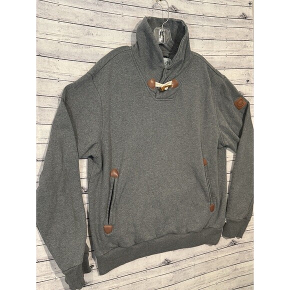 PENFIELD TRAILWEAR Pullover Sweatshirt Sz XL Gray Shawl Neck Toggle Closure - Picture 5 of 16